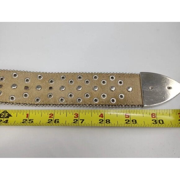 BHW XS LEATHER WESTERN COWGIRL BELT Rhinestones Rodeo Princess Bling Pink Silver - Picture 7 of 9